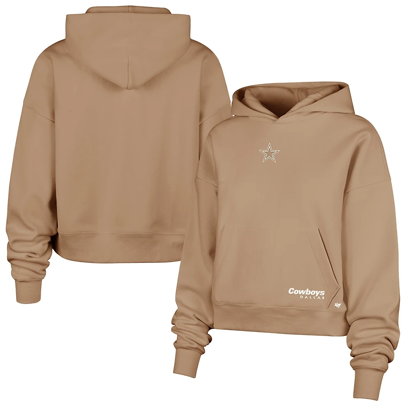 Women's '47 Brown Dallas Cowboys Sue Foundation Fleece Hoodie