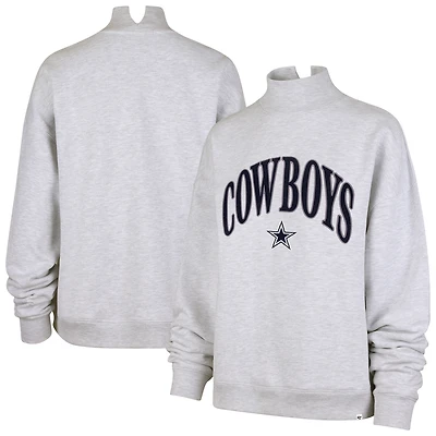 Sweat-shirt à col montant Vantage « 47 » gris chiné pour femme des Cowboys de Dallas