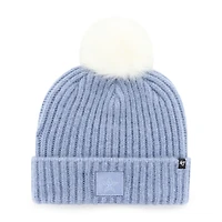 Women's '47 Light Blue Dallas Cowboys Mellow Cuffed Knit Hat with Pom