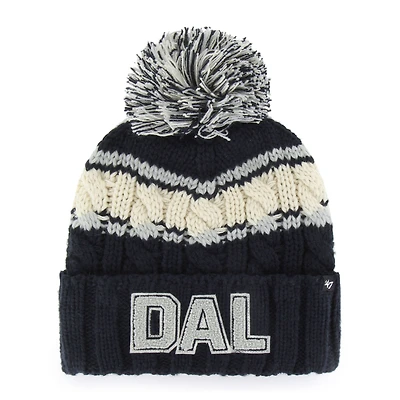 Women's '47 Navy Dallas Cowboys Emma Cuffed Knit Hat with Pom