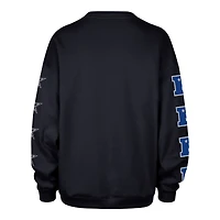 Women's '47  Navy Dallas Cowboys Go Big Oversized Pullover Sweatshirt