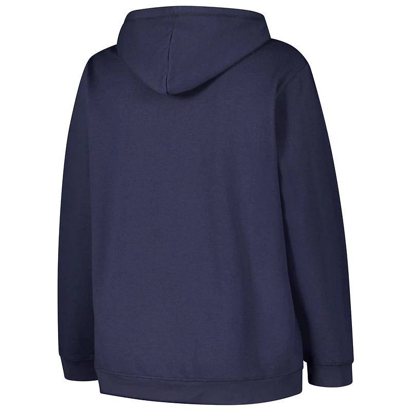 Sweat à capuche Clarity Kennedy bleu marine Dallas Cowboys pour femme, grande taille, modèle 47