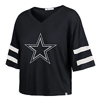 T-shirt court à col en V « 47 » bleu marine Dallas Cowboys Premier Scout pour femme