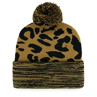 Bonnet en tricot à revers rosette '47 Tan Dallas Cowboys pour femmes avec pompon