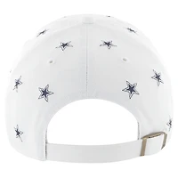 Women's '47 White Dallas Cowboys Confetti Clean Up Adjustable Hat