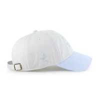 Women's '47 White Dallas Cowboys Gelato Two-Tone Clean Up Adjustable Hat