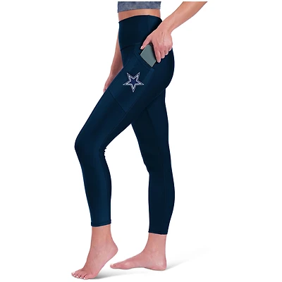 Leggings Certo bleu marine Dallas Cowboys à taille haute et deux poches pour femmes