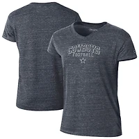 Women's Champion  Navy Dallas Cowboys Triumph Tri-Blend V-Neck T-Shirt