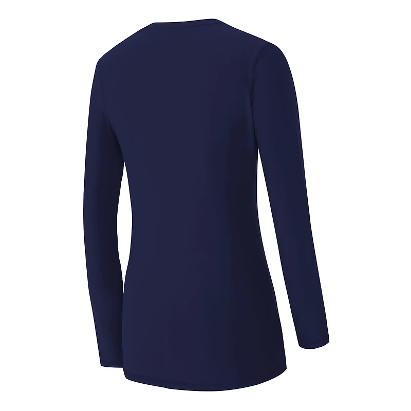 Ensemble de nuit pour femme College Concepts bleu marine Dallas Cowboys avec t-shirt à manches longues et pantalon couleur marron