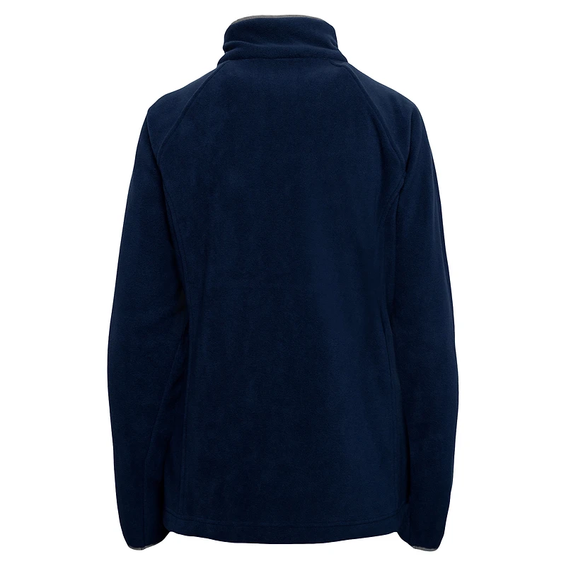 Women's Columbia Navy Dallas Cowboys Give and Go III Fleece Raglan Full-Zip Jacket