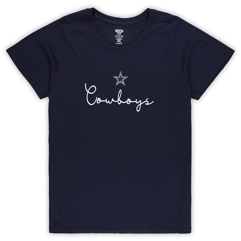 Ensemble de nuit grande taille pour femme Concepts Sport Dallas Cowboys avec t-shirt et pantalon à inscription