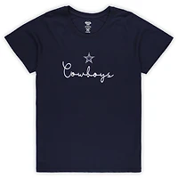 Ensemble de nuit grande taille pour femme Concepts Sport Dallas Cowboys avec t-shirt et pantalon à inscription
