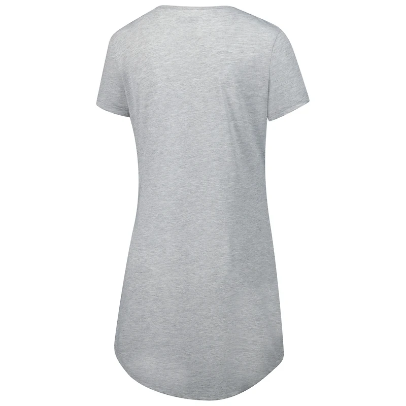 Chemise de nuit en tricot gris Dallas Cowboys Petition pour femme Concepts Sport