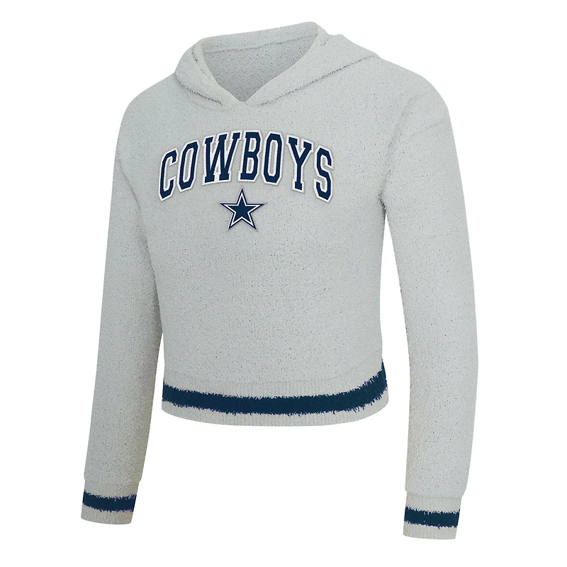 Ensemble sweat à capuche et short manches longues Whitley gris Dallas Cowboys pour femme Concepts Sport