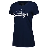 Ensemble de nuit T-shirt et pantalon en flanelle Arctic Concepts Sport Navy/ Dallas Cowboys pour femmes