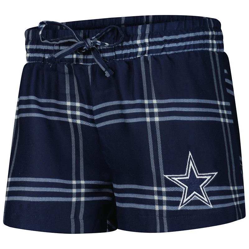 Ensemble t-shirt à manches longues et short raglan pour femme Concepts Sport bleu marine/gris Dallas Cowboys Petition