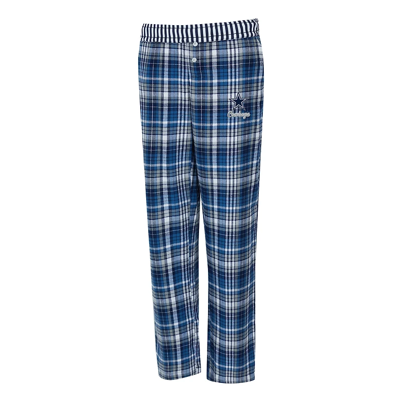 Pantalon à carreaux Laney bleu marine Dallas Cowboys pour femme Concepts Sport