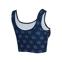 Soutien-gorge à imprimé intégral Dallas Cowboys Record bleu marine Concepts Sport pour femme