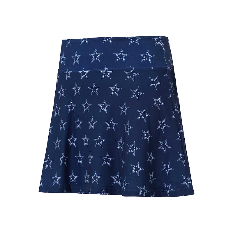 Women's Concepts Sport Navy Dallas Cowboys Record Allover Print Knit Sleep Skort