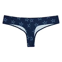 Women's Concepts Sport Navy Dallas Cowboys Record Allover Print Knit Thong