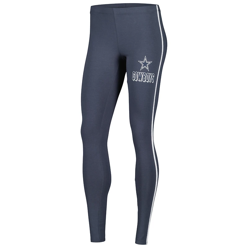 Women's Concepts Sport White/Charcoal Dallas Cowboys Sonata Short Sleeve Top & Leggings Set