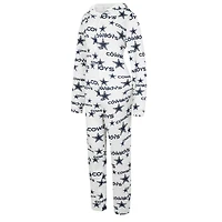 Concepts Sport pour femmes Blanc Dallas Cowboys Docket Sweat à capuche entièrement zippé Union Suit