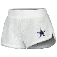 Women's Concepts Sport  White Dallas Cowboys Fluffy Pullover Sweatshirt & Shorts Sleep Set