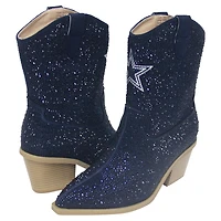 Bottines à cristaux bleu marine Dallas Cowboys Cuce pour femmes