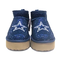 Bottes à plateforme en cristal Cuce bleu marine Dallas Cowboys pour femmes