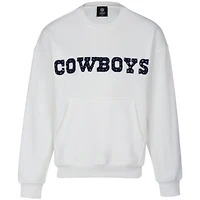 Sweat-shirt à bijoux en chenille blanc Dallas Cowboys pour femme Cuce