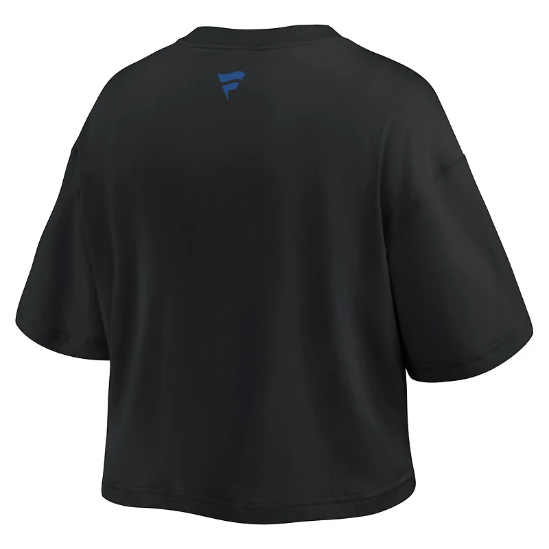 T-shirt court Fanatics pour femmes, noir, Dallas Cowboys, style américain