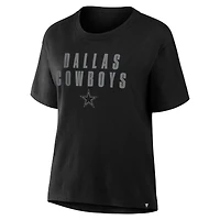 Women's Fanatics Black Dallas Cowboys Blackout Kneel Down Legacy T-Shirt