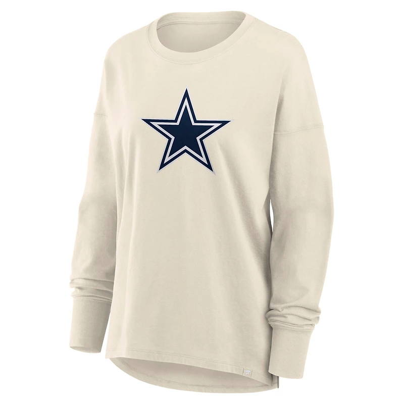 T-shirt à manches longues pour femme Fanatics Cream Dallas Cowboys Dove Legacy