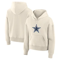 Sweat à capuche manches longues pour femme Fanatics Cream Dallas Cowboys Dove Legacy