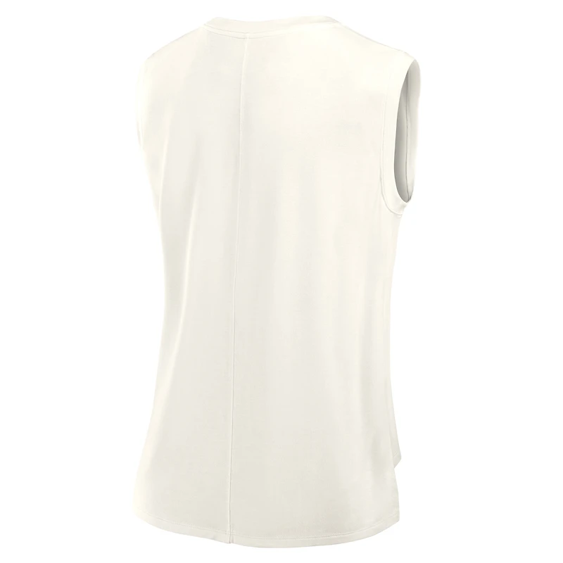 Women's Fanatics Cream Dallas Cowboys Studio Embrace Tank Top