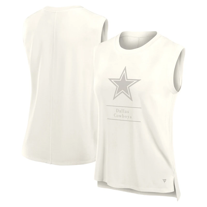 Débardeur Fanatics Cream Dallas Cowboys Studio Embrace pour femme