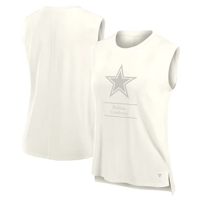 Débardeur Fanatics Cream Dallas Cowboys Studio Embrace pour femme