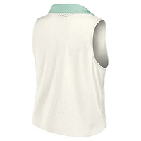 Women's Fanatics Cream Dallas Cowboys Studio Wellness V-Neck Tank Top