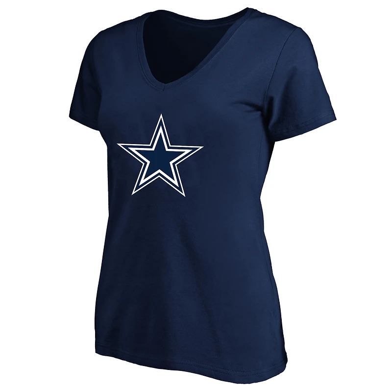 Women's Fanatics George Pickens Navy Dallas Cowboys Plus Name & Number V-Neck T-Shirt