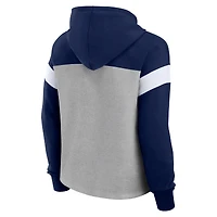 Sweat à capuche enfiler Fanatics pour femme gris chiné/bleu marine Dallas Cowboys Bold Play Call