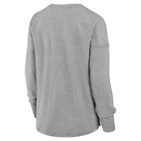 T-shirt à manches longues Fanatics Heather Grey Dallas Cowboys Hometown Legacy pour femme