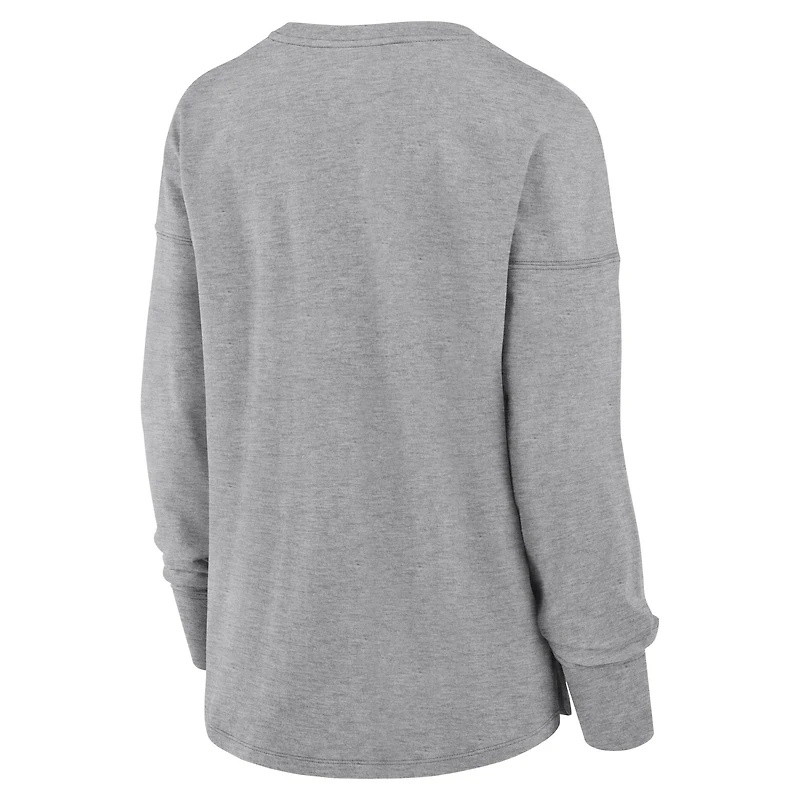 Women's Fanatics Heather Gray Dallas Cowboys Hometown Legacy Long Sleeve T-Shirt