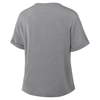 Women's Fanatics Heather Gray Dallas Cowboys Overplayed Tribute Tri-Blend Boxy T-Shirt