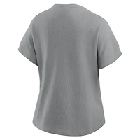 Women's Fanatics Heather Gray Dallas Cowboys Oversized Hometown Premium Henley Shirt