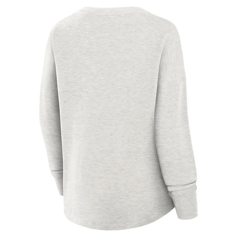 Women's Fanatics Heather Gray Dallas Cowboys Oversized Hometown Pullover Sweatshirt