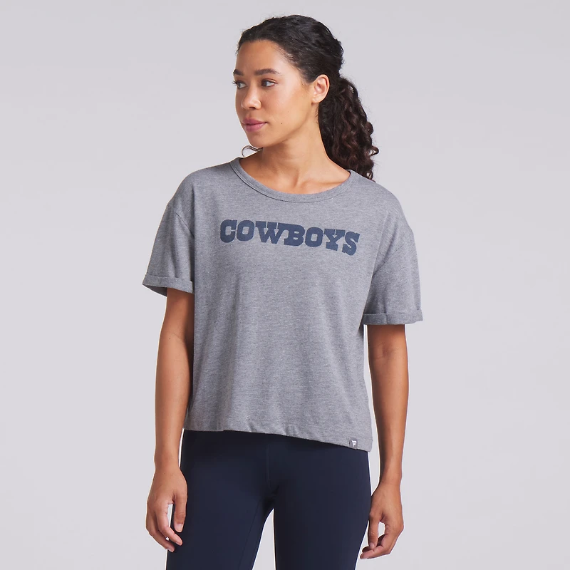Women's Fanatics Heather Gray Dallas Cowboys Tri-Blend T-Shirt