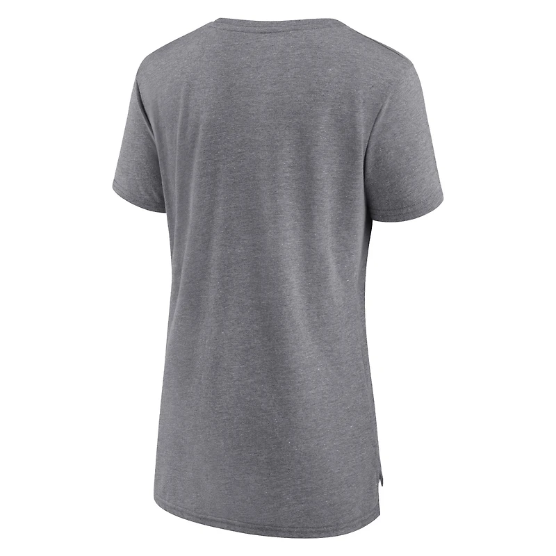 T-shirt moderne à dos tombant Fanatics pour femmes, gris chiné, Dallas Cowboys