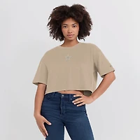 Women's Fanatics Navy Dallas Cowboys Elements Super Soft Boxy Cropped T-Shirt