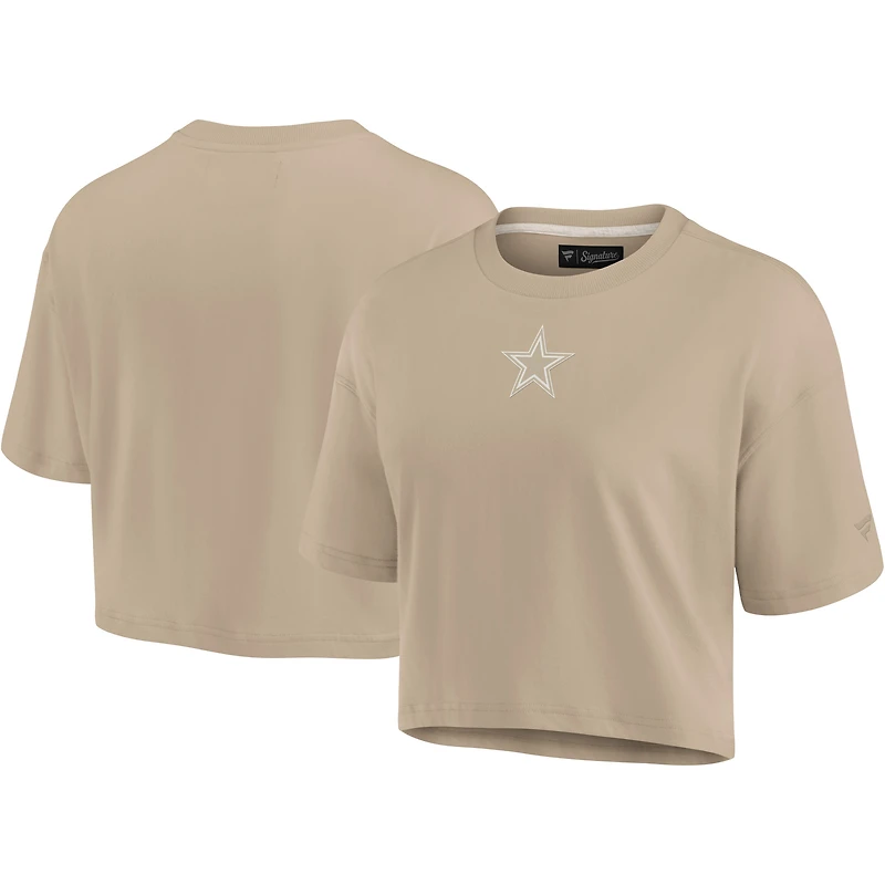 Women's Fanatics Navy Dallas Cowboys Elements Super Soft Boxy Cropped T-Shirt
