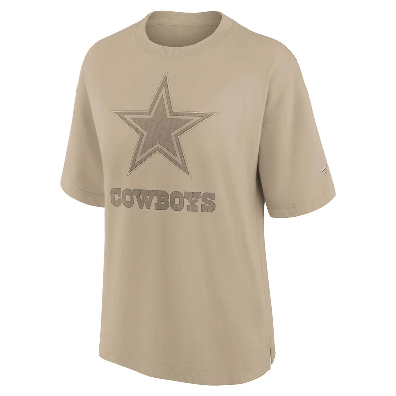 Women's Fanatics Khaki Dallas Cowboys Oversized Elements T-Shirt